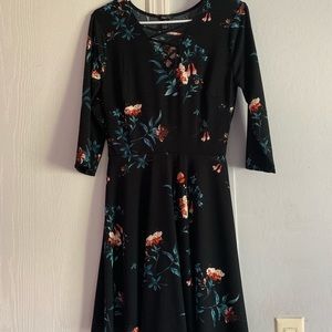 Black floral dress